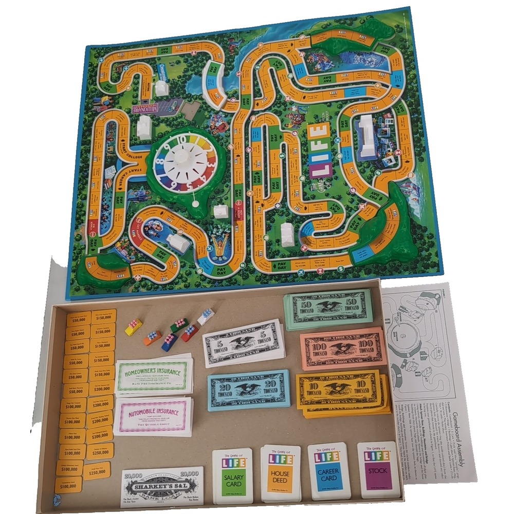 VTG 1991 The Game of Life Board Game Milton Bradley 4000 Classic Missing 1 House